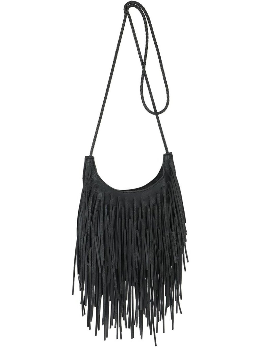 Vintage Fringe Hobo Bags for Women Vegan Leather Tassel Crossbody Bag Western Hi